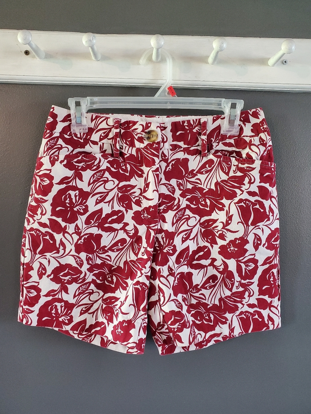LANDS END Midrise Floral Chino Shorts 2